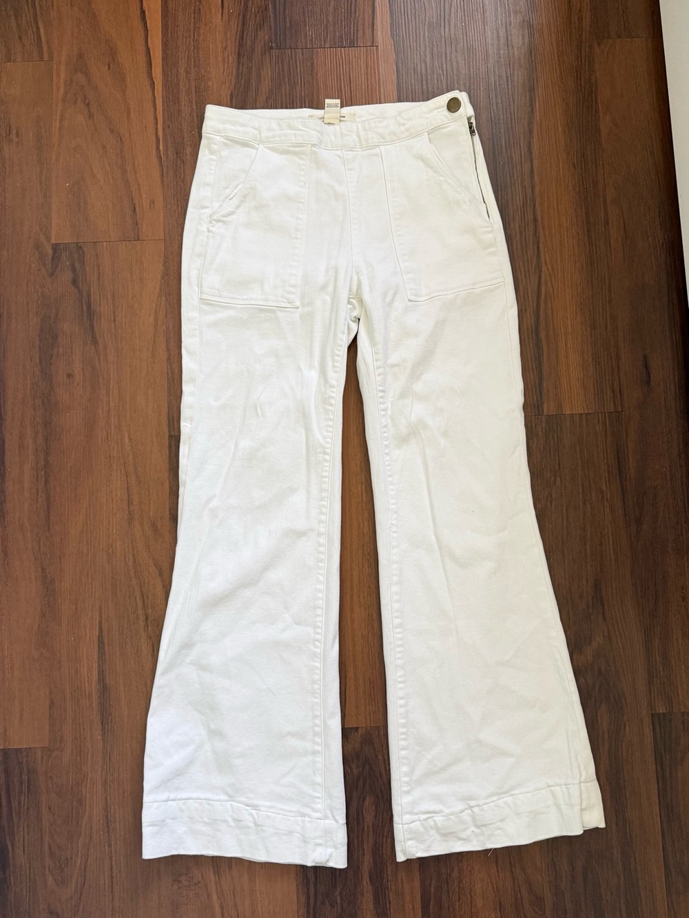 life in progress White Wide-Leg Utility Jeans